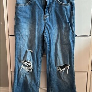 Kids Blue Distressed Jeans